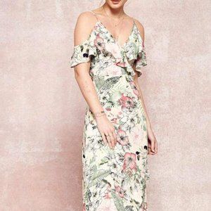 Promesa Cold Shoulder Floral Maxi Dress